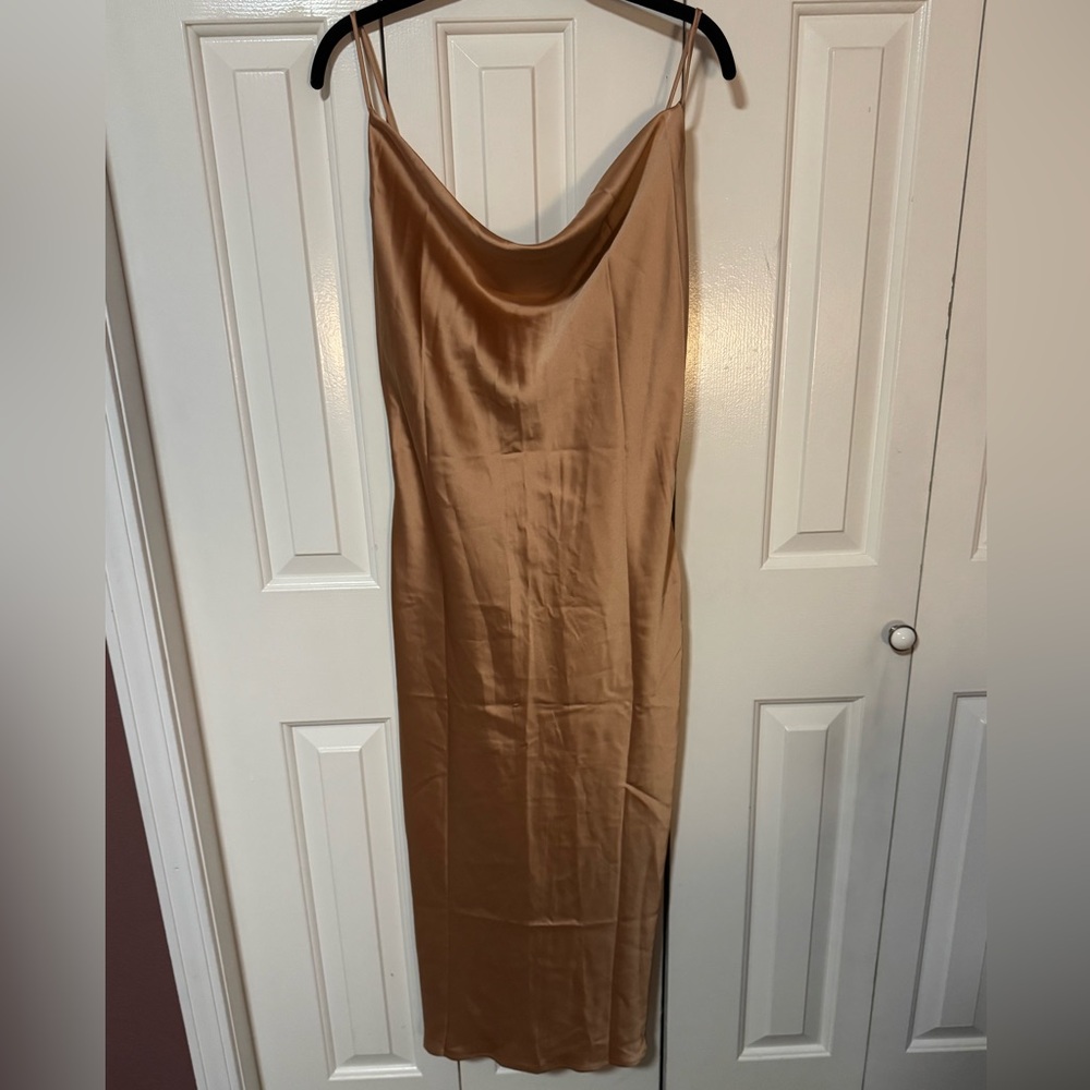NWOT Petal & Pup Strapless Tan Dress